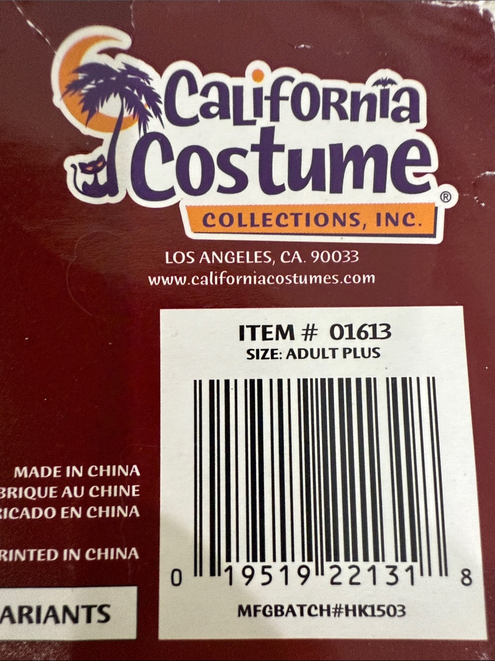 Evil Jester Halloween Costume Adult Plus Size (XL) California Costumes - Picture 13 of 16